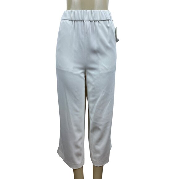 H&M Women's White Straight Pants Sz 10 - NWT - Picture 1 of 8
